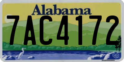 AL license plate 7AC4172