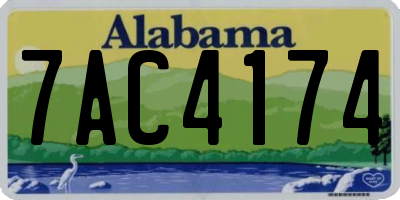 AL license plate 7AC4174