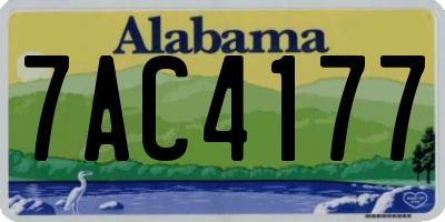 AL license plate 7AC4177