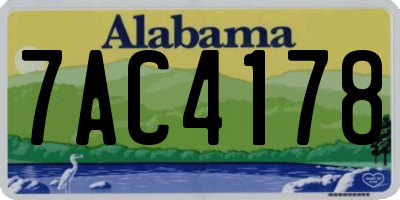 AL license plate 7AC4178