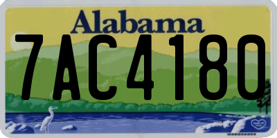 AL license plate 7AC4180