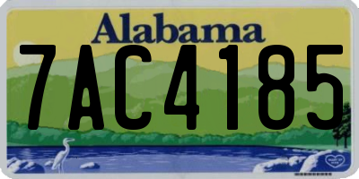 AL license plate 7AC4185