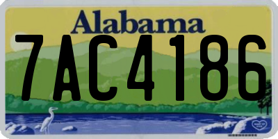 AL license plate 7AC4186