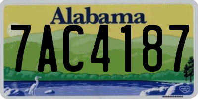 AL license plate 7AC4187
