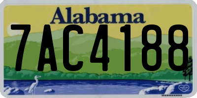 AL license plate 7AC4188