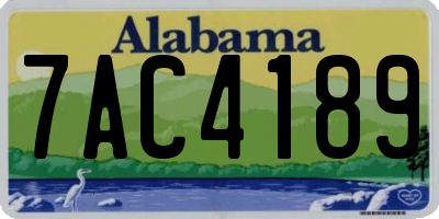AL license plate 7AC4189