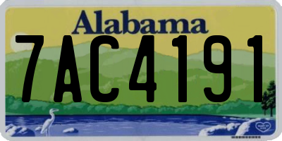 AL license plate 7AC4191
