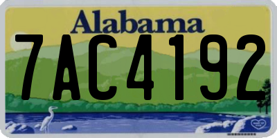 AL license plate 7AC4192