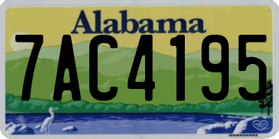 AL license plate 7AC4195