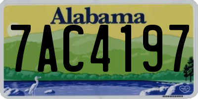 AL license plate 7AC4197