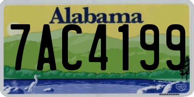 AL license plate 7AC4199