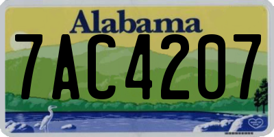 AL license plate 7AC4207
