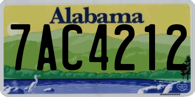 AL license plate 7AC4212
