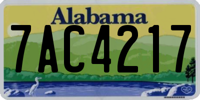AL license plate 7AC4217