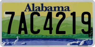 AL license plate 7AC4219