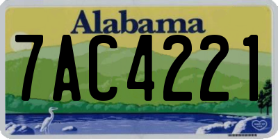 AL license plate 7AC4221