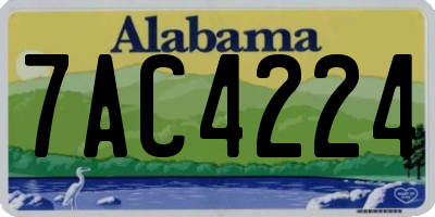 AL license plate 7AC4224
