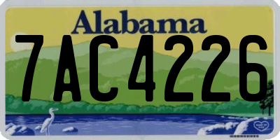 AL license plate 7AC4226