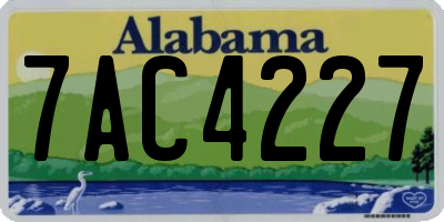 AL license plate 7AC4227