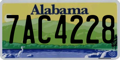 AL license plate 7AC4228