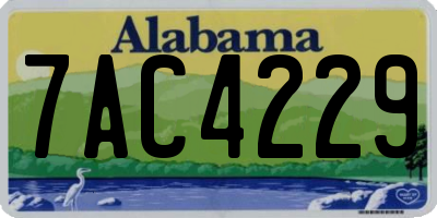 AL license plate 7AC4229