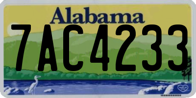 AL license plate 7AC4233
