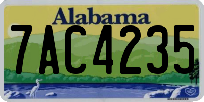 AL license plate 7AC4235