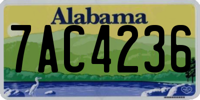 AL license plate 7AC4236