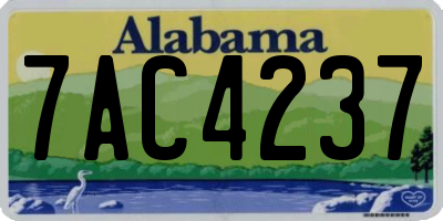 AL license plate 7AC4237