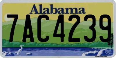 AL license plate 7AC4239