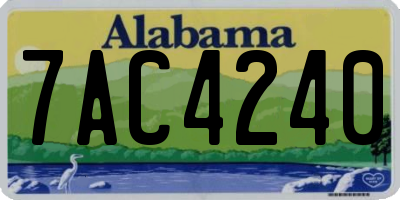 AL license plate 7AC4240