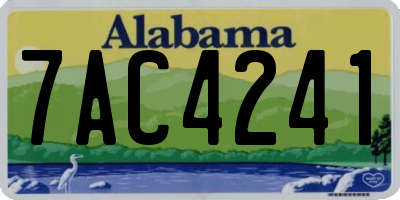 AL license plate 7AC4241
