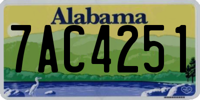 AL license plate 7AC4251