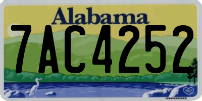 AL license plate 7AC4252