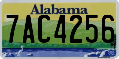 AL license plate 7AC4256