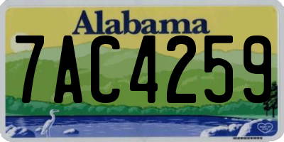 AL license plate 7AC4259