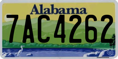 AL license plate 7AC4262
