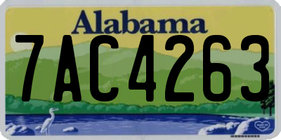 AL license plate 7AC4263