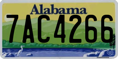 AL license plate 7AC4266