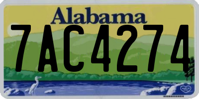 AL license plate 7AC4274