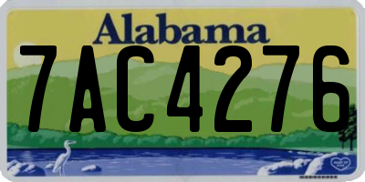 AL license plate 7AC4276