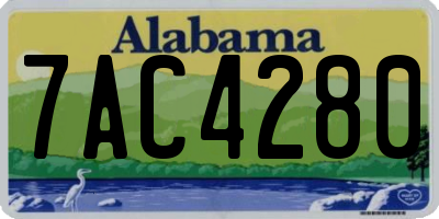 AL license plate 7AC4280