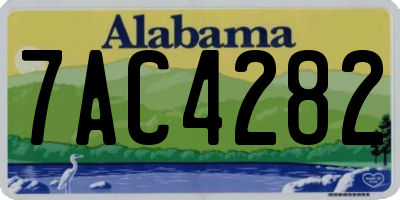 AL license plate 7AC4282