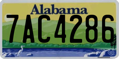 AL license plate 7AC4286