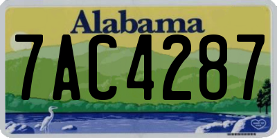 AL license plate 7AC4287