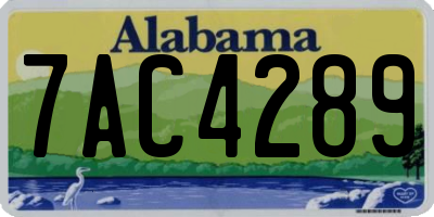 AL license plate 7AC4289