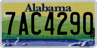AL license plate 7AC4290