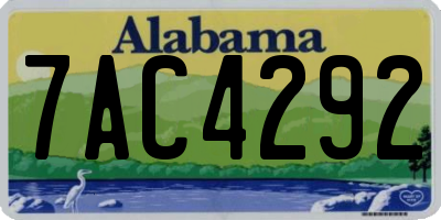 AL license plate 7AC4292