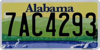 AL license plate 7AC4293