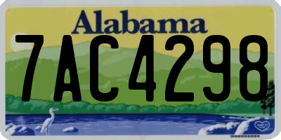 AL license plate 7AC4298